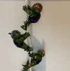 SET OF 3 VINTAGE 1990 TEENAGE MUTANT NINJA TURTLES CLIPS ONS FIGURES RARE ! NEW