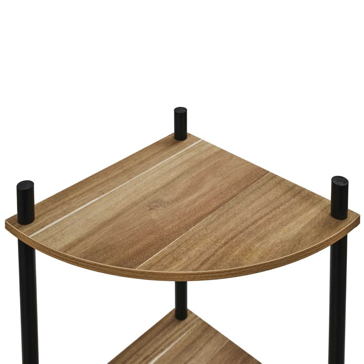 Étagère d'angle Carol finition marron authentique 112cm