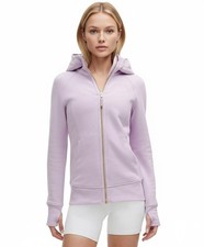 NWT LULULEMON Scuba Hoodie Full Zip Lilac Ether Gold Zipper Size 8 10 12 14 138
