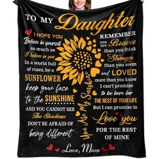 To My Daughter Christmas Blanket For Adult Daughter, Unique Holiday Keepsake