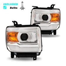 For 2014-2015 Gmc Sierra 150015-19 2500 3500 Chrome Projector Headlights Pair