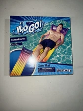  Rainbow Inflatable Pool Mat - H20 Go! -6ft X 27in - New Lounge Float Mattress 