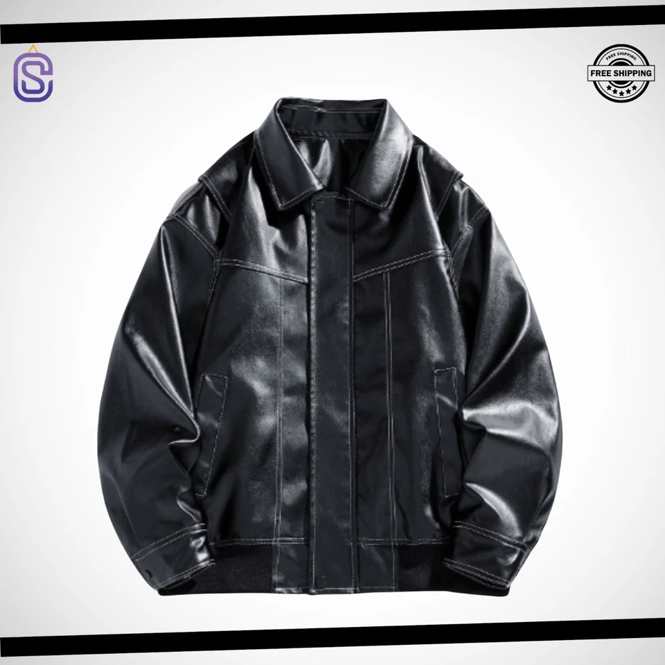 Women's Black Handmade Oversized Vintage 90s Long Sleeves Casual Jacket | Gift