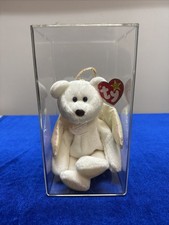 Ty Beanie Babies Halo the Angel Bear Toy, Retired, 1998