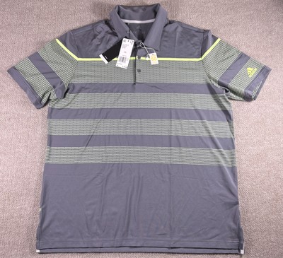 Adidas Polo Shirt Mens XL Ultimate Golf Performance UPF 50 Striped DZ0520