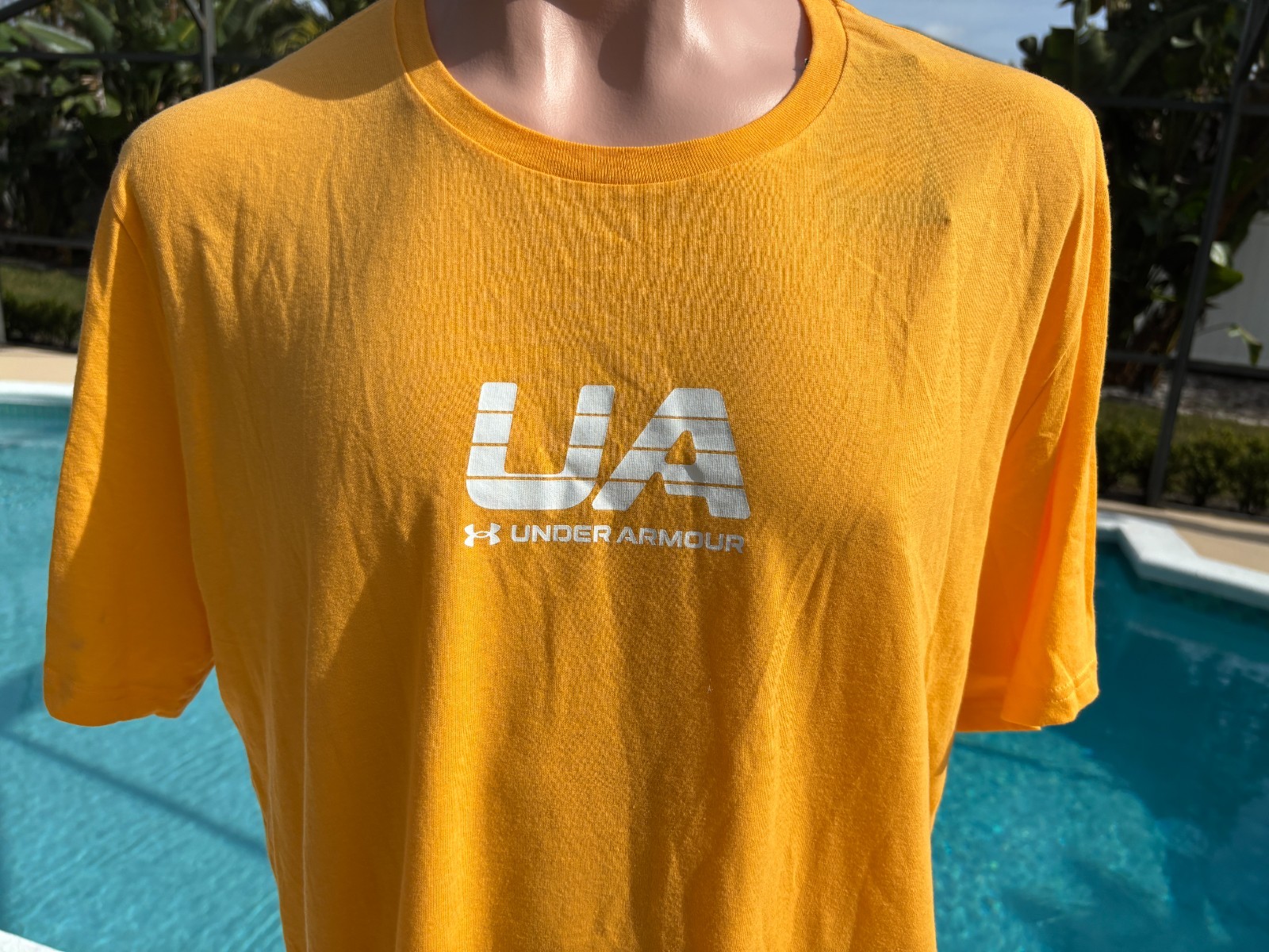 Under Armour Yellow Loose short sleeve T Shirt Mens XXL NEW thumbnail 4
