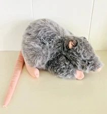 Folkmanis Rat Realistic Hand Puppet 10" Plush Furry Folk Stuffed Toy Gray