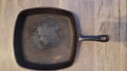 Vintage Birmingham Stove Range BSR Cast Iron 10-1/4"  Square Skillet USA Made