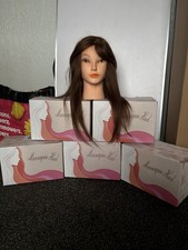 Mannequin Head With Brown Hair And Hair Styling Tools