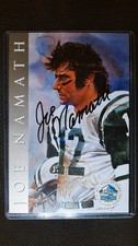 1998 JOE NAMATH AUTOGRAPHED /2500 FOOTBALL HALL OF FAME SIGNATURE SERIES JETS
