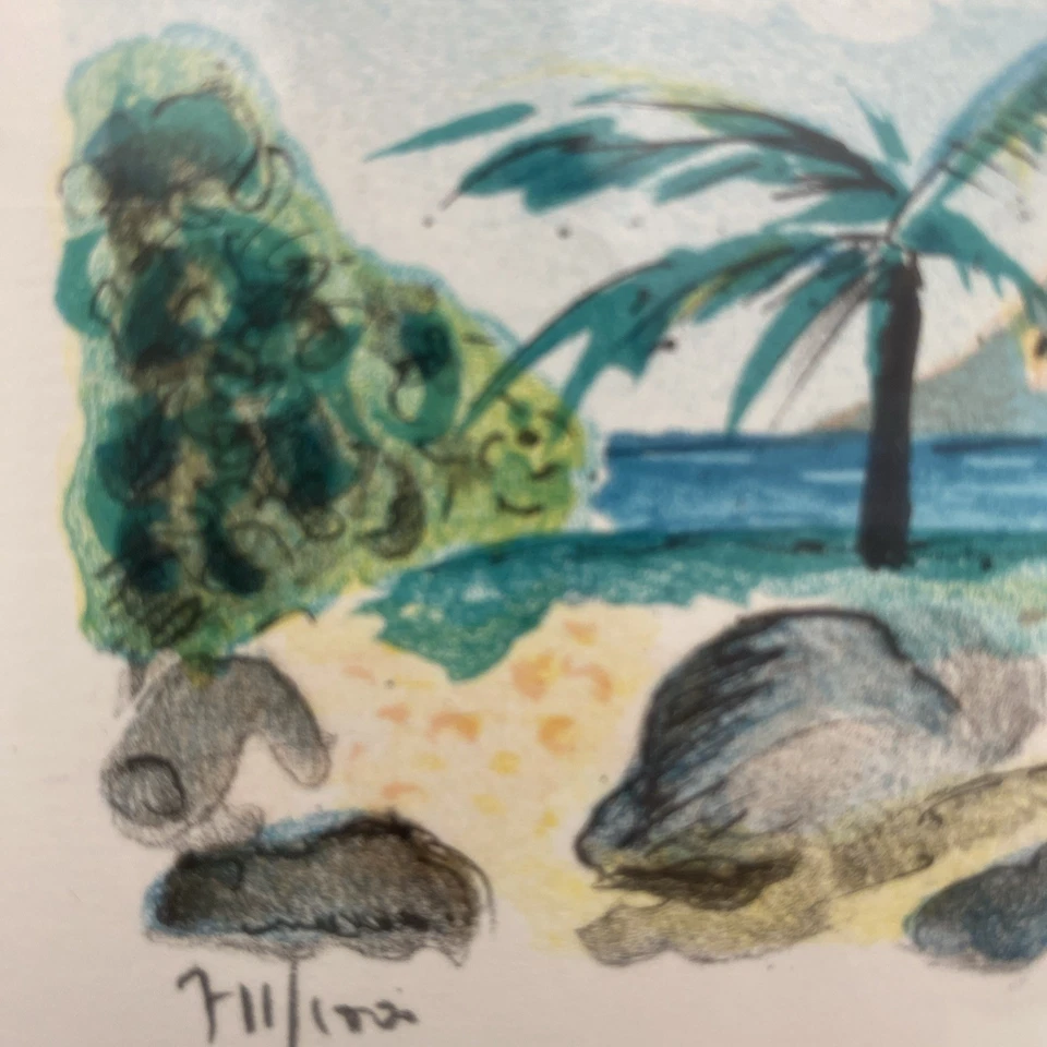 Impresión litográfica original Alexandre Minguet refrendada #711/1000 enmarcada mate Foto 3 de 4