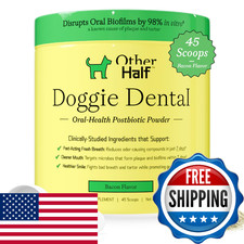 OTHER HALF Doggie Dental Supplement Powder - Dog Breath Freshener  Teeth Cleani