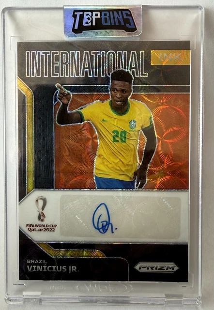 2022 Prizm World Cup Vinicius JR International Ink Prizm Black Nebula Auto 1/1