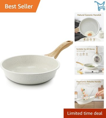 8-Inch Nonstick Ceramic Frying Pan Skillet Healthy Induction Safe Egg Pan