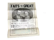 PAMPHLET PROF. CHAS FAIT & EMMA FAIT SPIRITUAL NECROMANCY HYPNOTISM HAYWARD CA