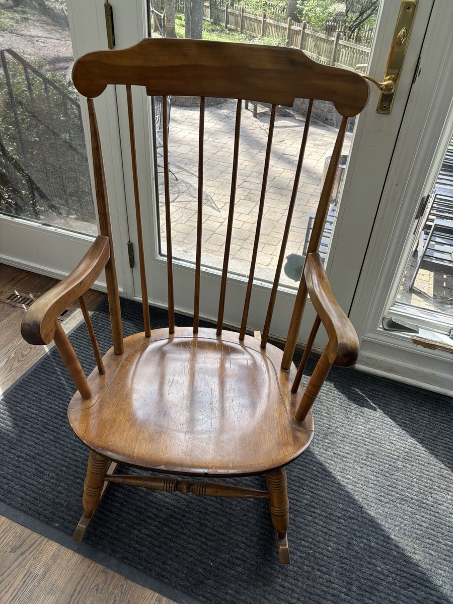 Nichols and Stone Windsor Rocking Chair Vintage with Original