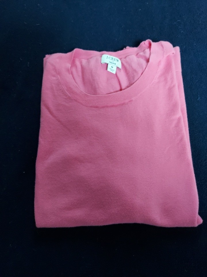Jcrew Teddie Sweater Pink Size Medium 100% Cotton