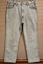 Levis 540 Relaxed Fit Red Tab Acid Wash Jeans Made In USA 38 X 30 Vintage 80s