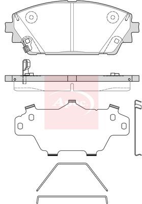 Brake Pad Set For Disc Brake Front 138mm Width Fits Mazda Mazda3 APEC PAD2356