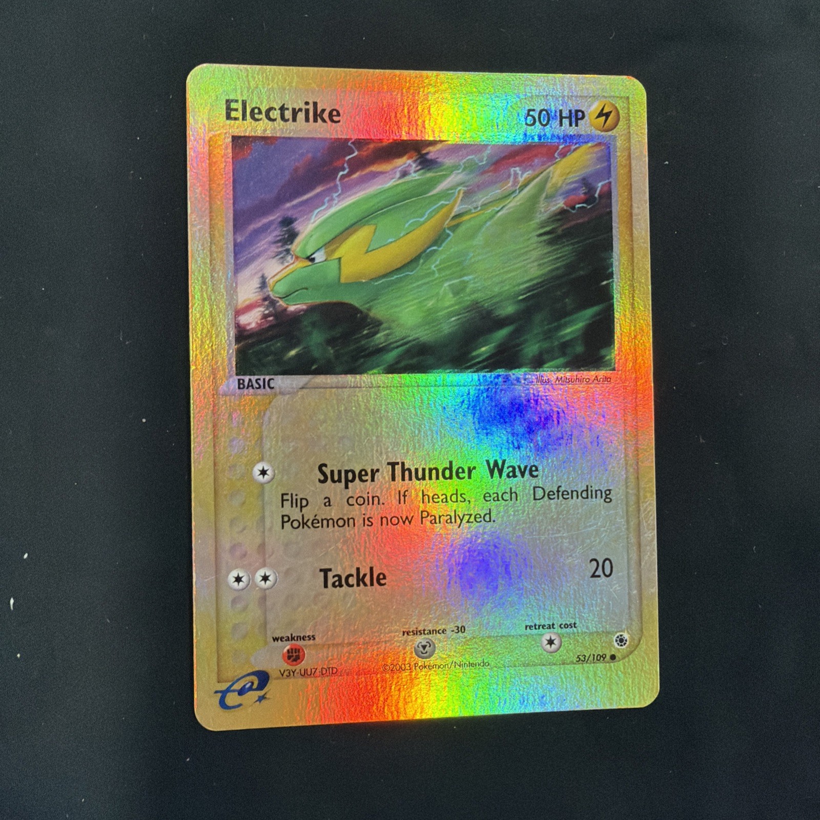 Electrike Reverse Holo 53/109 EX Ruby & Sapphire Pokemon Card