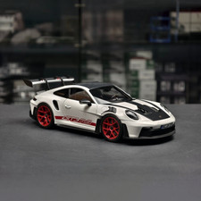 NOREV 1/18 Porsche 911 992 GT3 RS 2022 White Red Diecast Car Model 187373