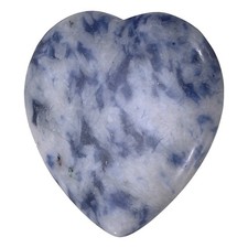 Crystals Heart Healing Stones Blue Dot Stone Thumb Gemstone 1.2" for Anxiety
