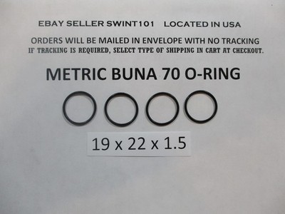 19mm ID x 22mm OD x 1.5mm thick O-ring. Buna-70.   Quan 4.