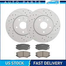 55174 Front Brake Rotors Brake Pads For 2010-2017 Gmc Terrain Chevy Equinox