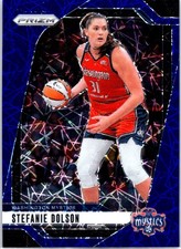 2024 Panini Prizm WNBA #34 Stefanie Dolson Blue Velocity Prizms