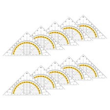 10 Stück Geometrie Dreieck, Geodreieck aus Kunststoff, Flexibel Geodreieck Ze...