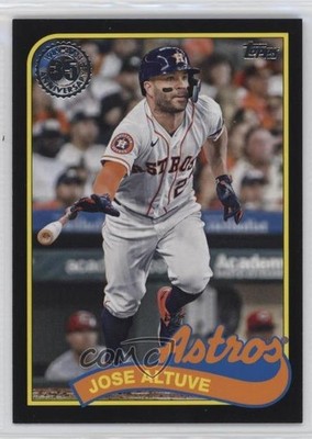 2024 Topps Series 1 1989 Topps Baseball Black 51/299 Jose Altuve #89B-27 qw7