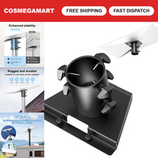 Pipe Adapter Wall  Pole Mount for Starlink Gen 3 Dish - Durable Black Bracket