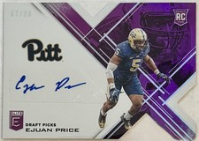 Ejuan Price 2017 Elite Draft Picks Die Cut Purple Auto 67/99 Pitt Panthers