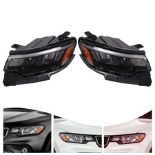 For 2022-2024 Jeep Compass Headlight Halogen Headlamps w/LED DRL Left+Right Side