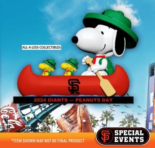 2024 GIANTS PEANUTS ® BOBBLEHEAD "BEAGLE SCOUTS" SNOOPY WOODSTOCK SE SGA ~ NIB