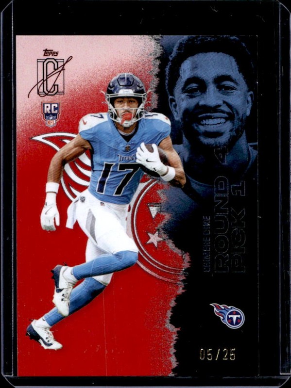 2025 Topps Signature Class Chimere Dike Rookie Red Foil RC #/25 Titans