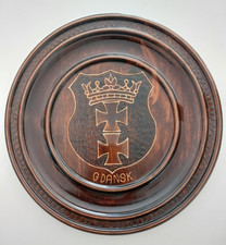 Vintage - piatto in legno - piatto da parete - Danzica - Danzica - fatto a mano - 4500,-