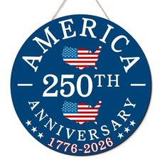 250 Anniversary 4th of July Door Sign America 250th Anniversary 1776-2026 Wre...