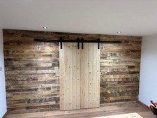 Scorched Reclaimed Pallet Wood Free P&P- Wall Cladding Recycled Timber Boards