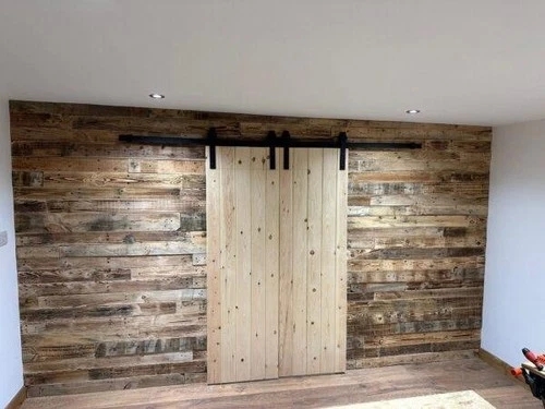 Scorched Reclaimed Pallet Wood Free P&P- Wall Cladding Recycled Timber Boards