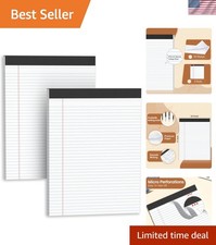 Legal Pads 8.5 X11, Narrow Ruled Notepads, 2 Pack, 50 Sheet/Pad, White Legal ...