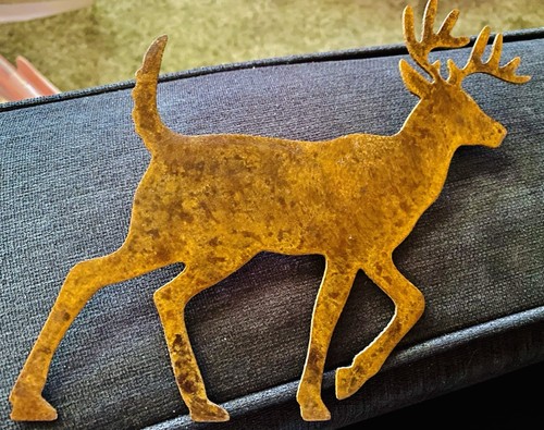 Deer And Bear Weathered Metal Wall Mounts - Picture 4 of 4