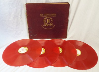 Set Of 4 Vintage 1946 Harvard Band Ivy League Album Red 78rpm Lp Vinyl Records Ebay
