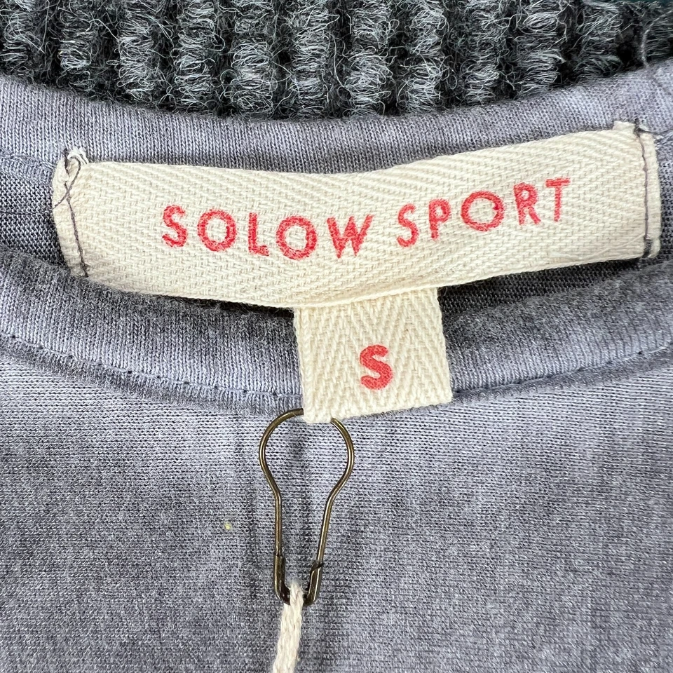 SOLOW Sport Shirt Womens Small Gray Long Dolman Sleeve Casual Comfort New - Image 3 of 4