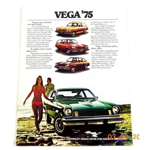 Chevrolet 1975 New Vega Sales Brochure Direct From Dealer Collection - Bild 1 von 5