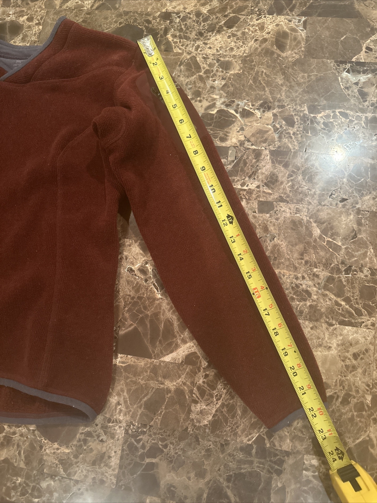 ARC'TERYX Pullover Arcteryx Pile Pile Polartec Ruggine Tasca Donna XS? Escursionismo all'aperto