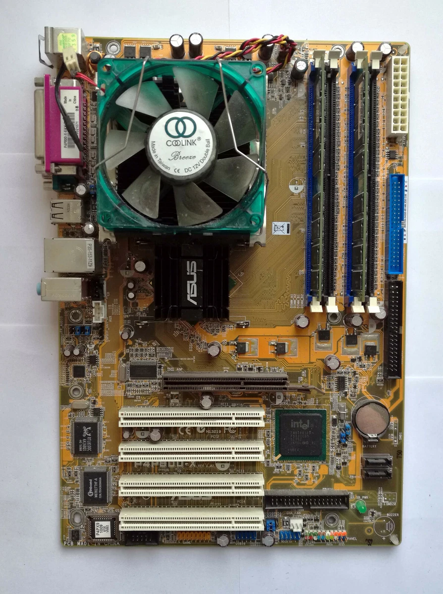 Asus P4P800-X Motherboard With Pentium 4 3GHz HT CPU And 2GB RAM.
