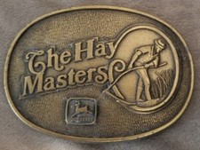 John Deere brass belt buckle "The Hay Master"