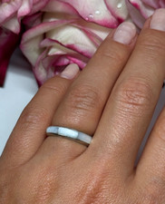 925 Sterling Silver Abalone Ring Size 5.5