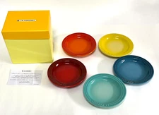 Le Creuset mini round plate small dish 5-Piece Set 12cm  Rainbow from Japan